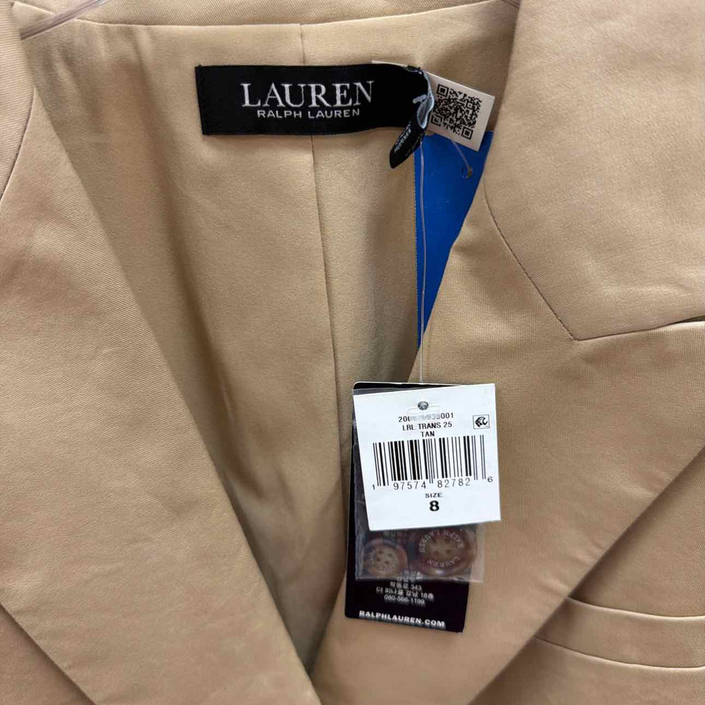 Ralph Lauren Size 8 Tan New Blazer