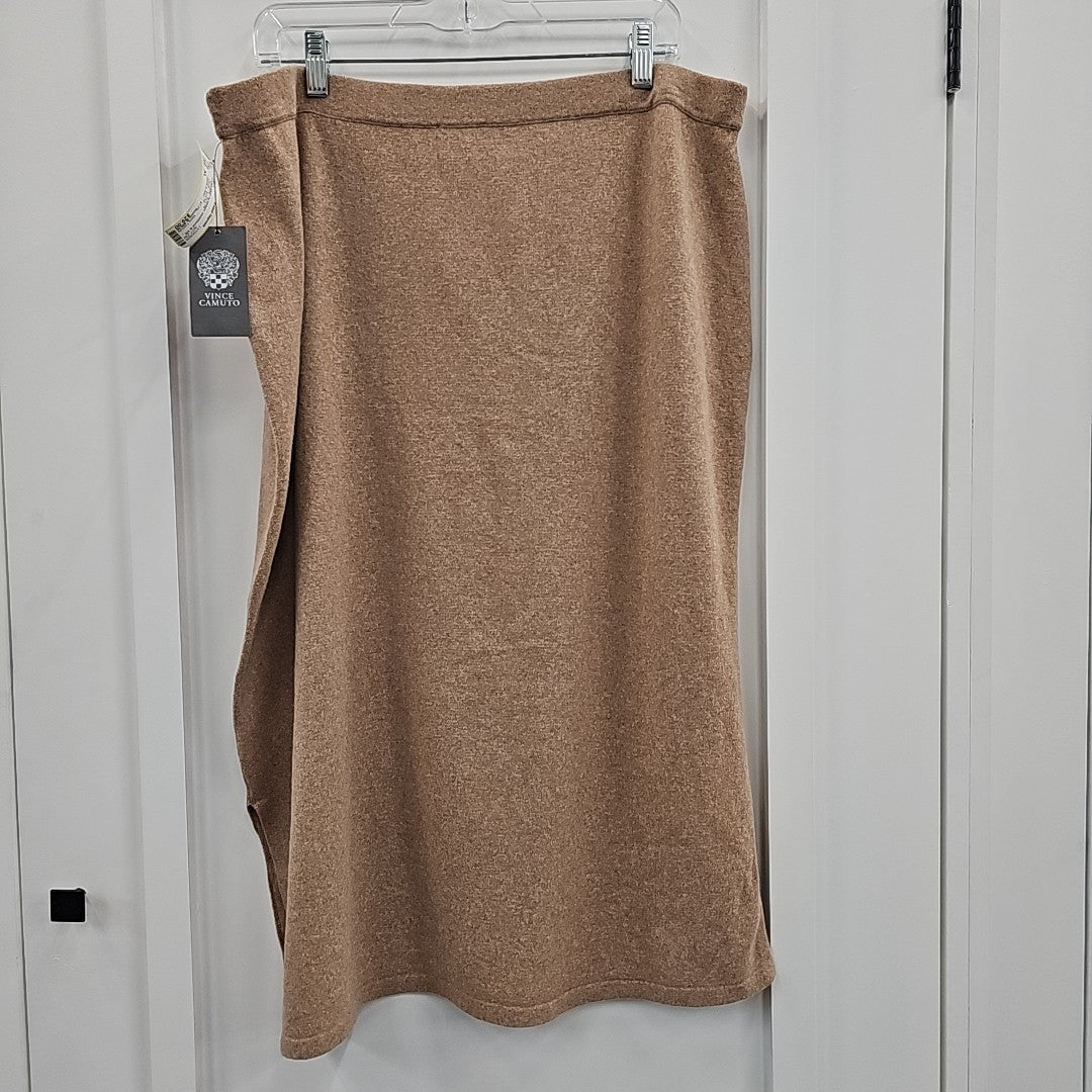 Vince Camuto Size XL Brown Skirt