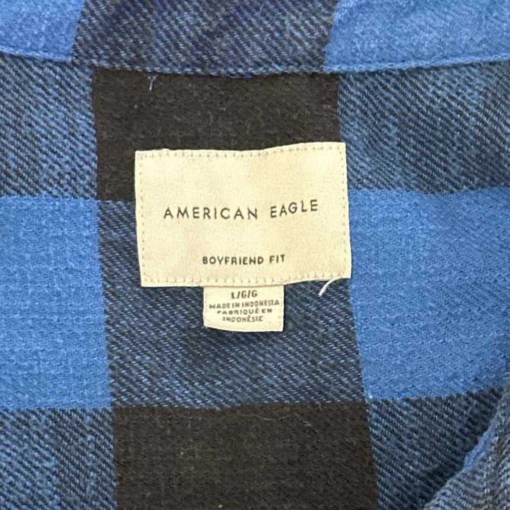 American Eagle Size L Blue flannel