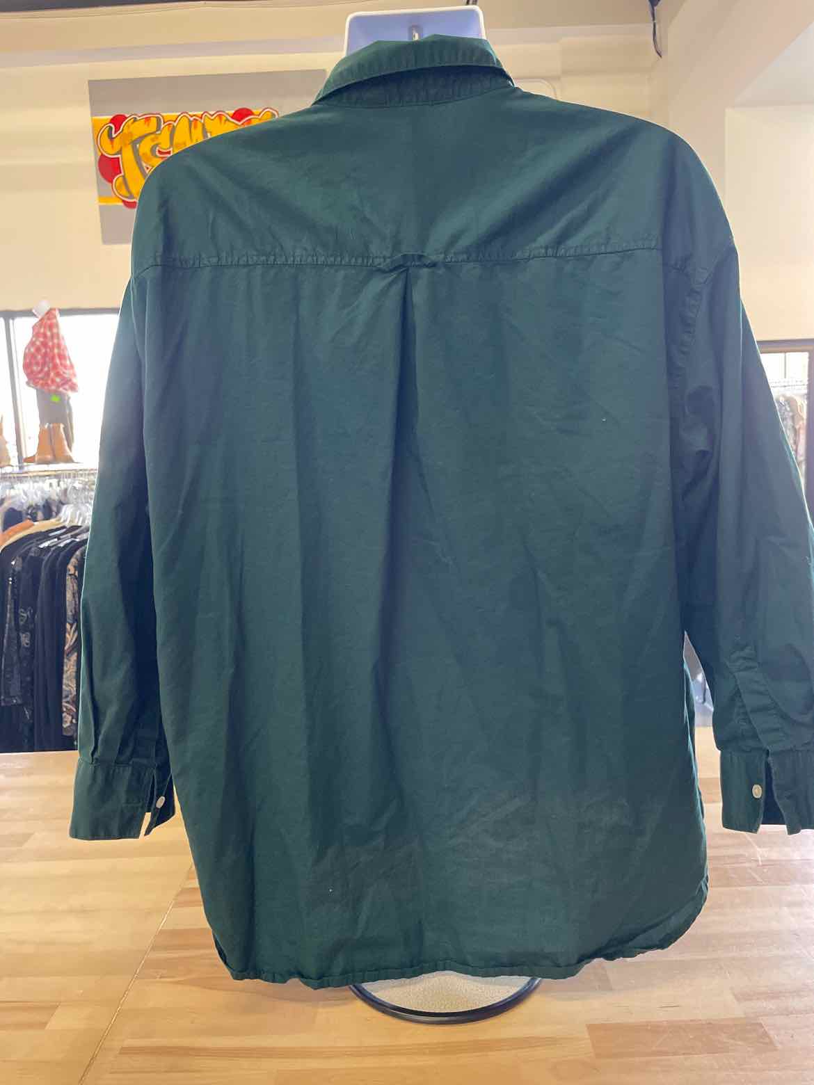Old Navy Size L Green Button Down Shirt