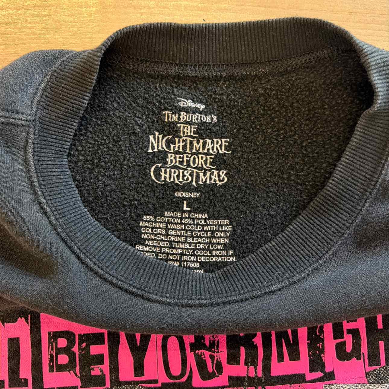 Disney Size L Black Sweater