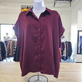 Banana Republic Size L Red Purple Blouse