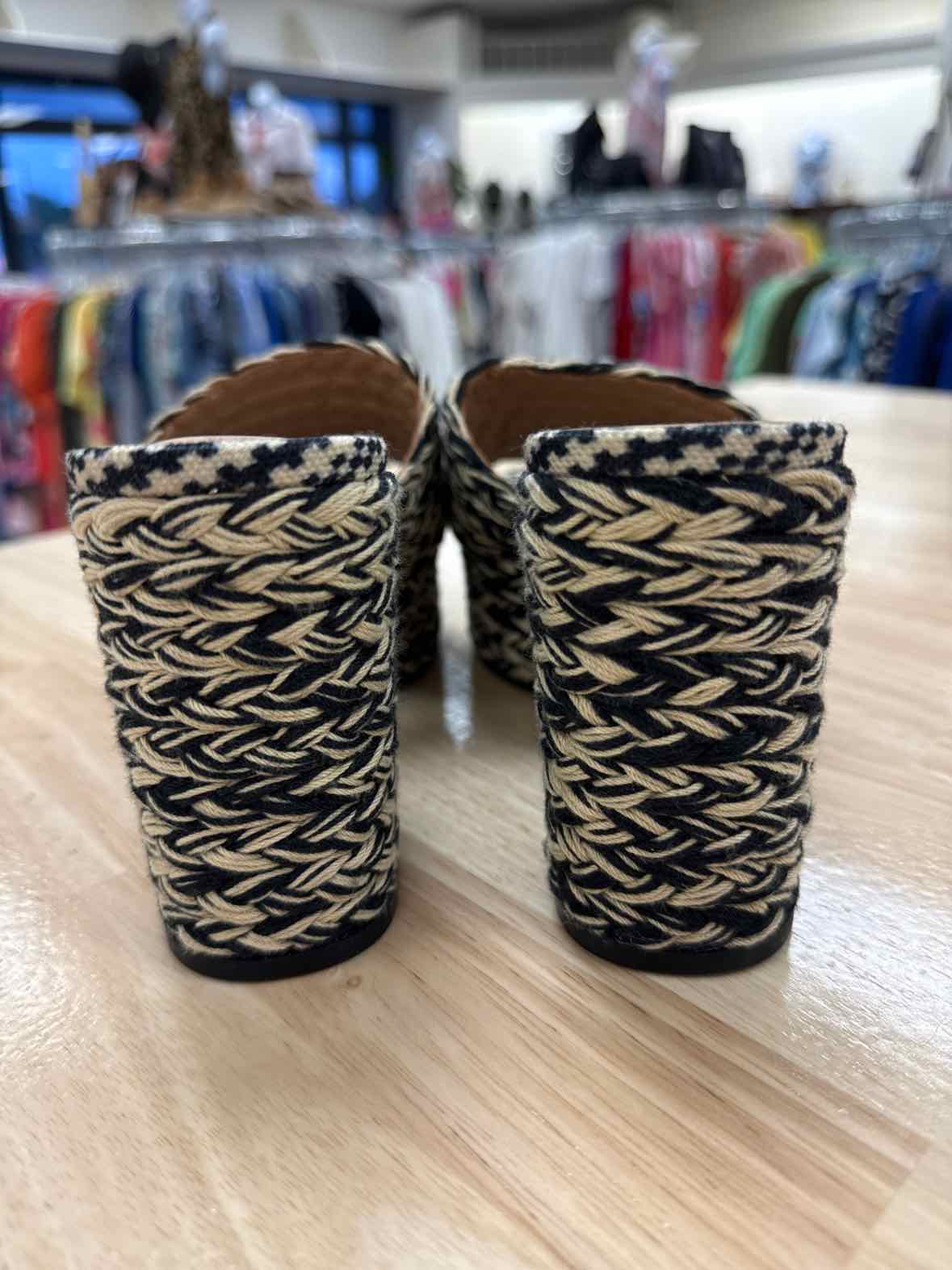 INC Size 5 Black Beige Hazila Platform Sandals