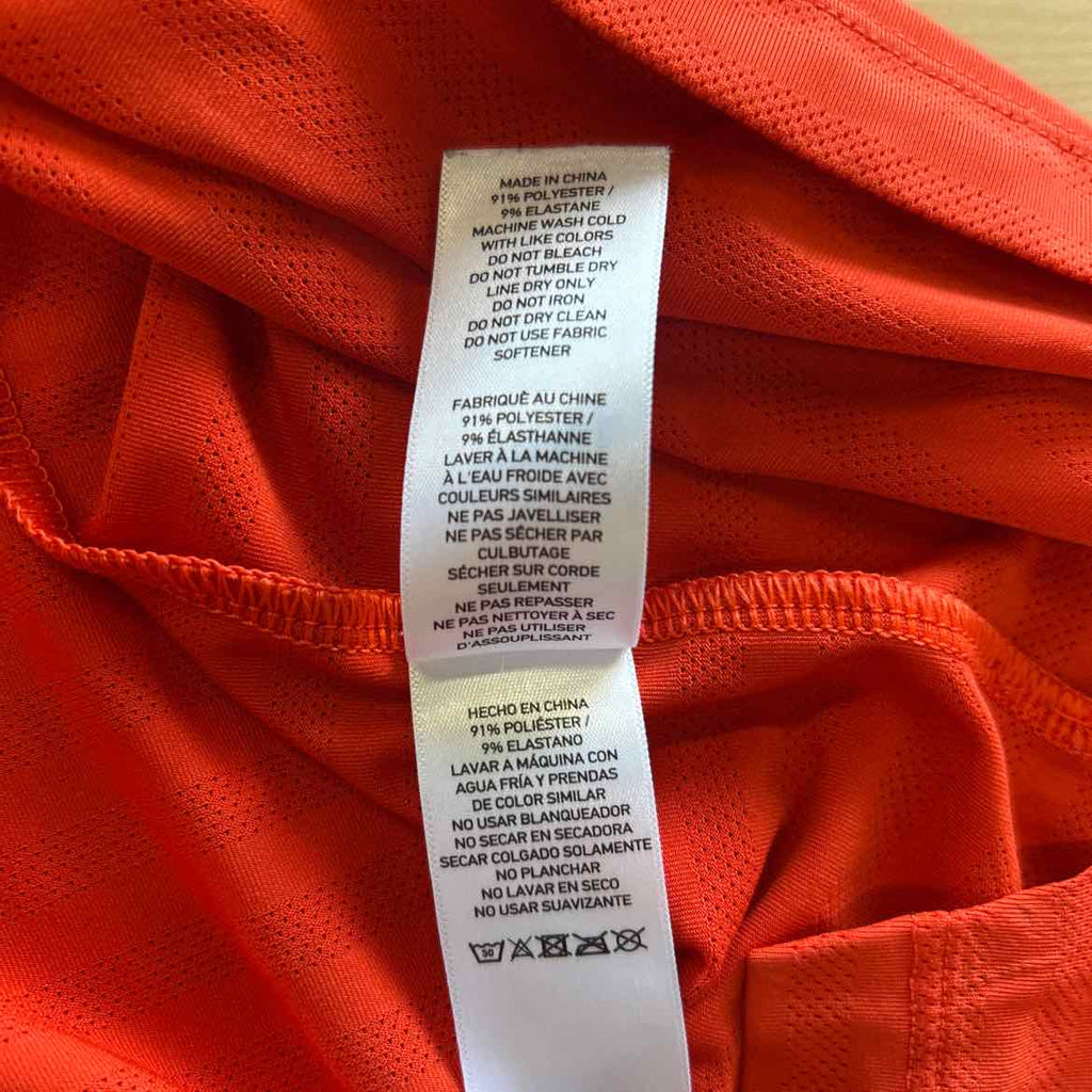 Rhone Size M Orange Preloved MENS Tank Top