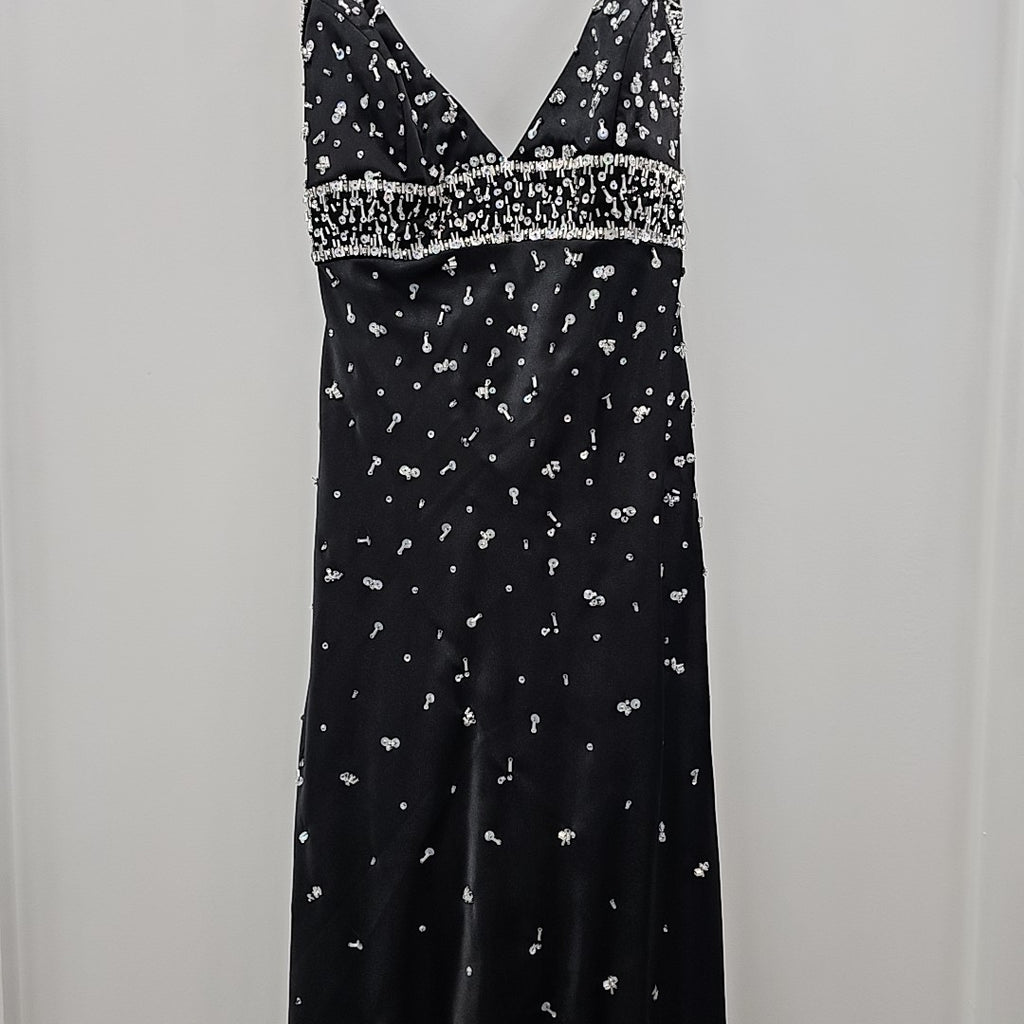 Mori Lee Size 3/4 Black Used Formal Halter Prom Dress