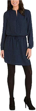 Hilary Radley Ladies' Long Sleeve Dress Navy Arrow