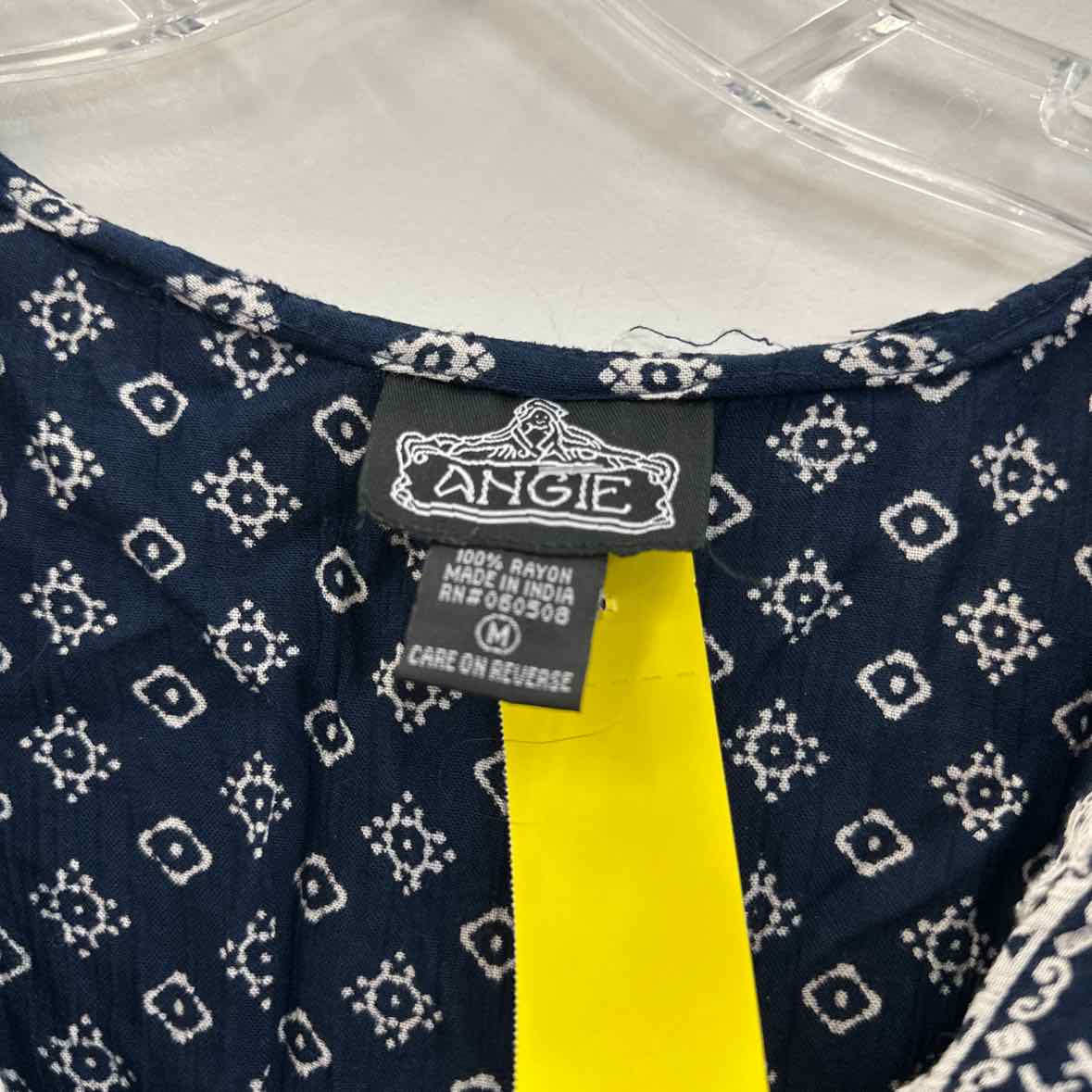 Angie Size M Blue & White Blouse