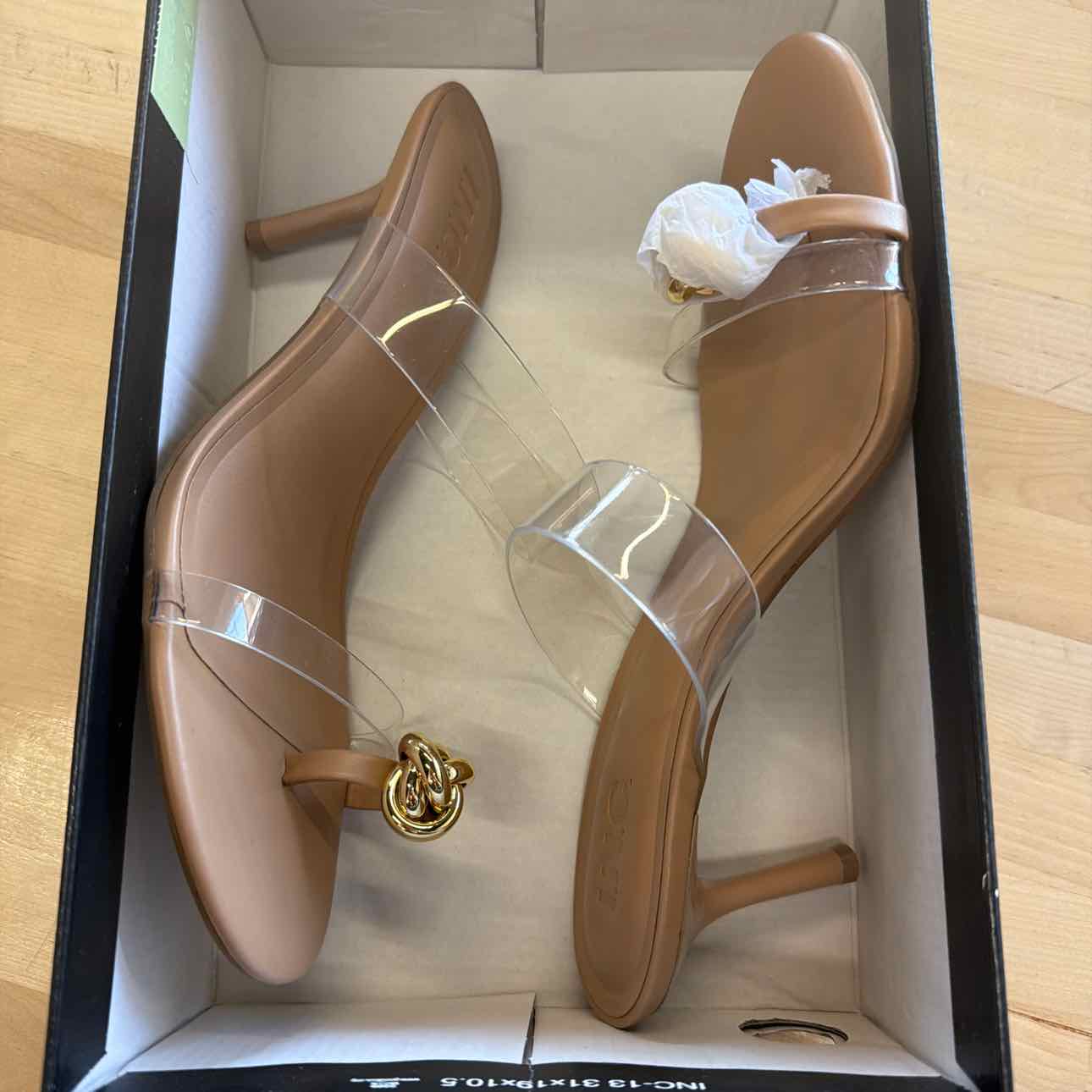 I.n.c. International Concepts Women's Brisa Embellished Vinyl Dress Sandals, Exc