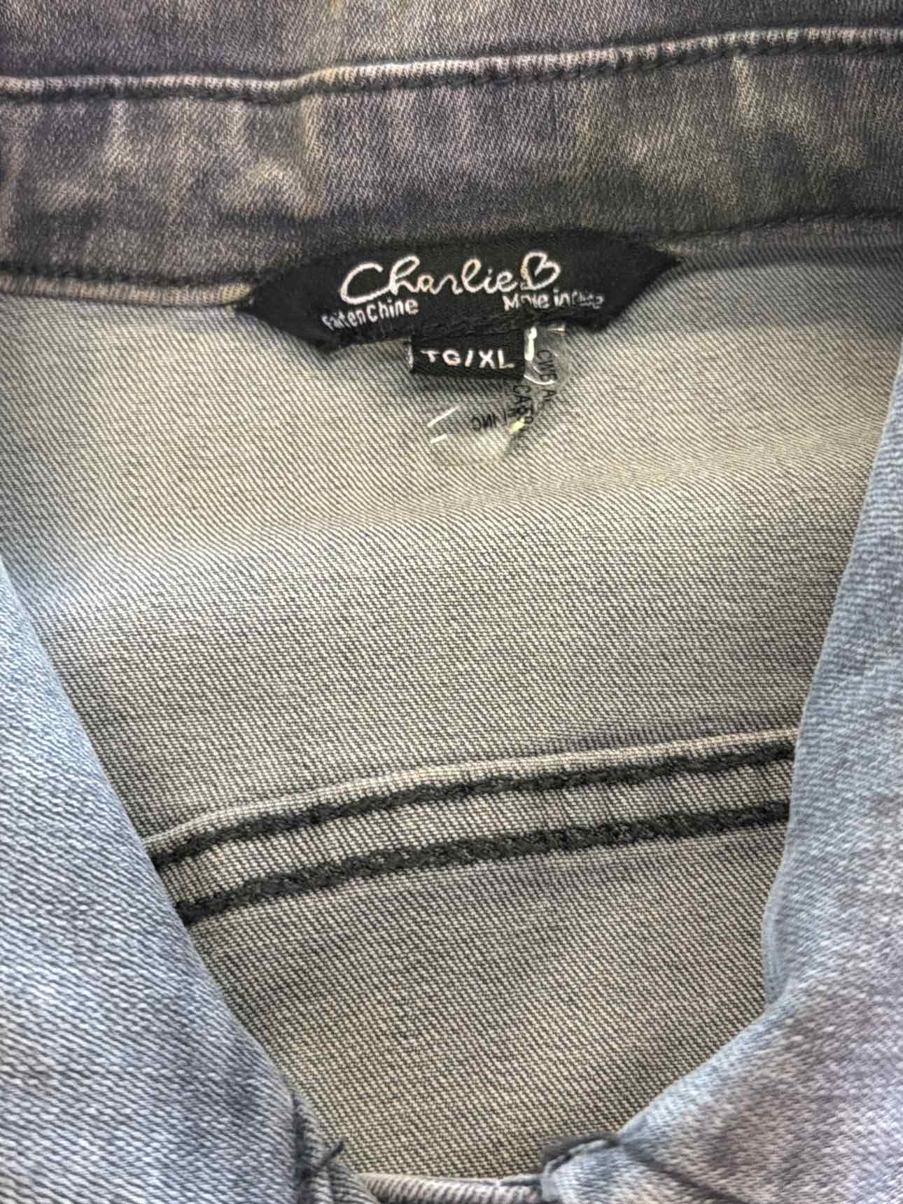 charlie b. Size XL Gray Denim Jacket