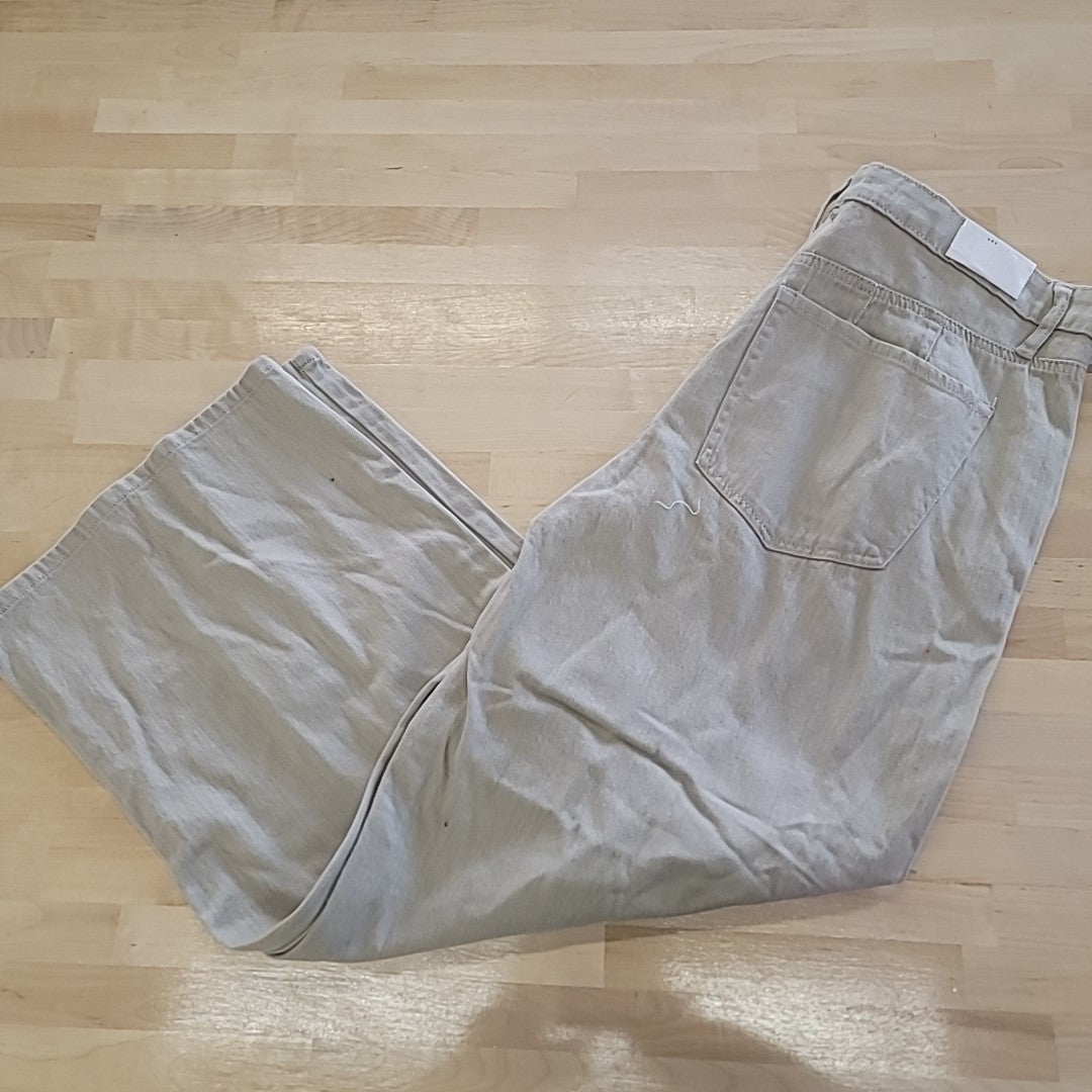 Vanilla Star Size 32 High-Rise Wide-Leg Comfy Jeans - Silver