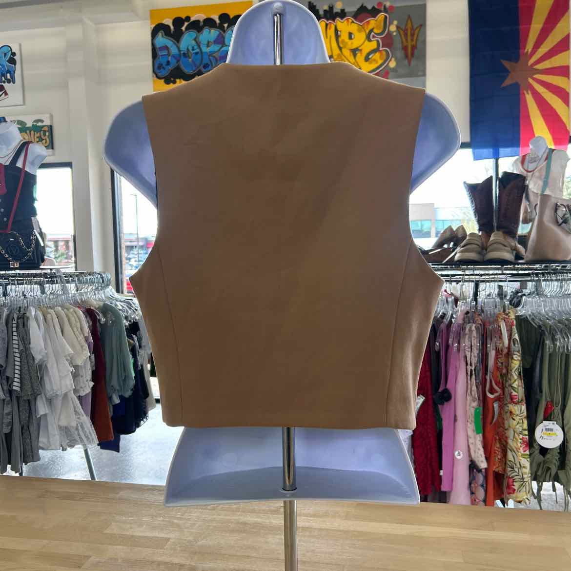 zara Size S Tan Preloved Vest