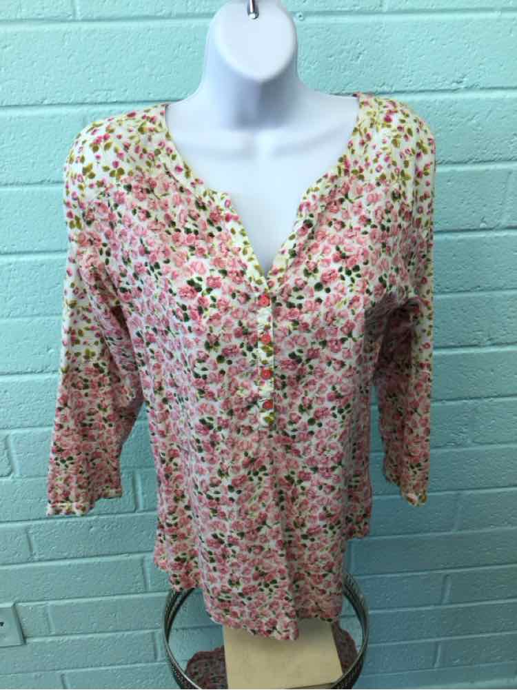 Sundance Size S Pink Print Shirt