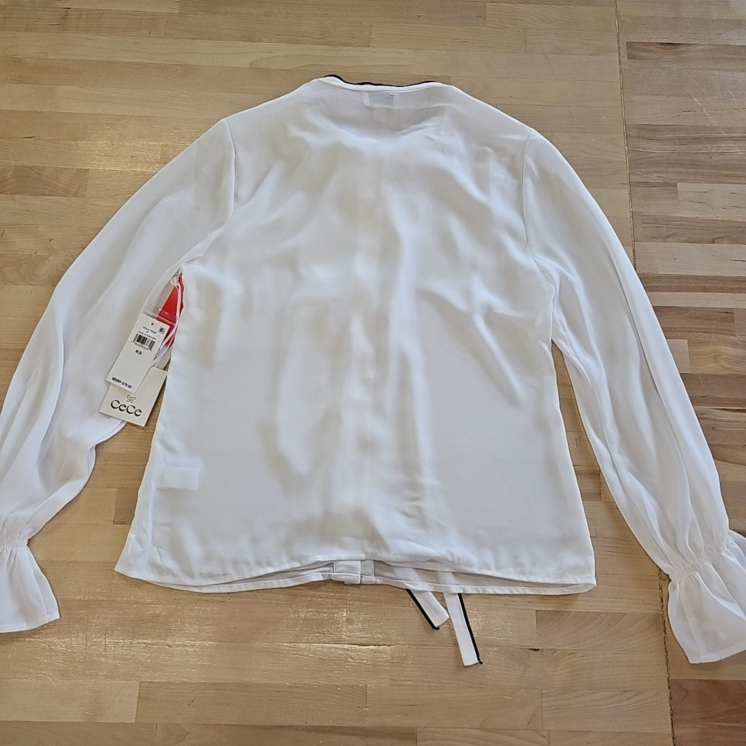 CeCe Size XS White New Blouse