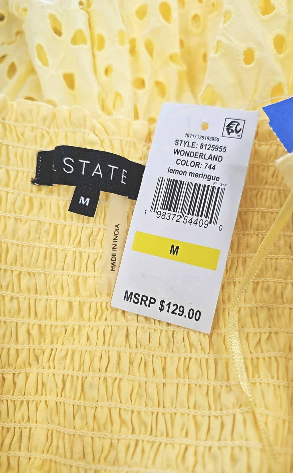 1. State Size M Yellow New Dress