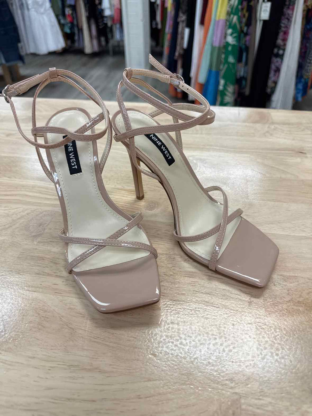 Nine West Size 6.5 Nude Tidle Women's High Heel Sandals NWT