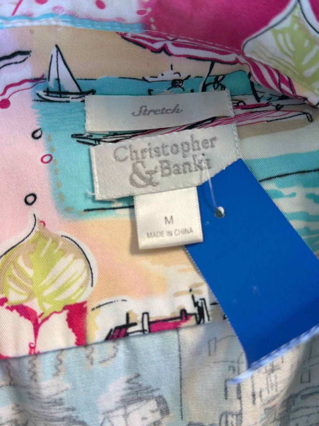 Christopher & Banks Size M Pink & Turquiose Jacket