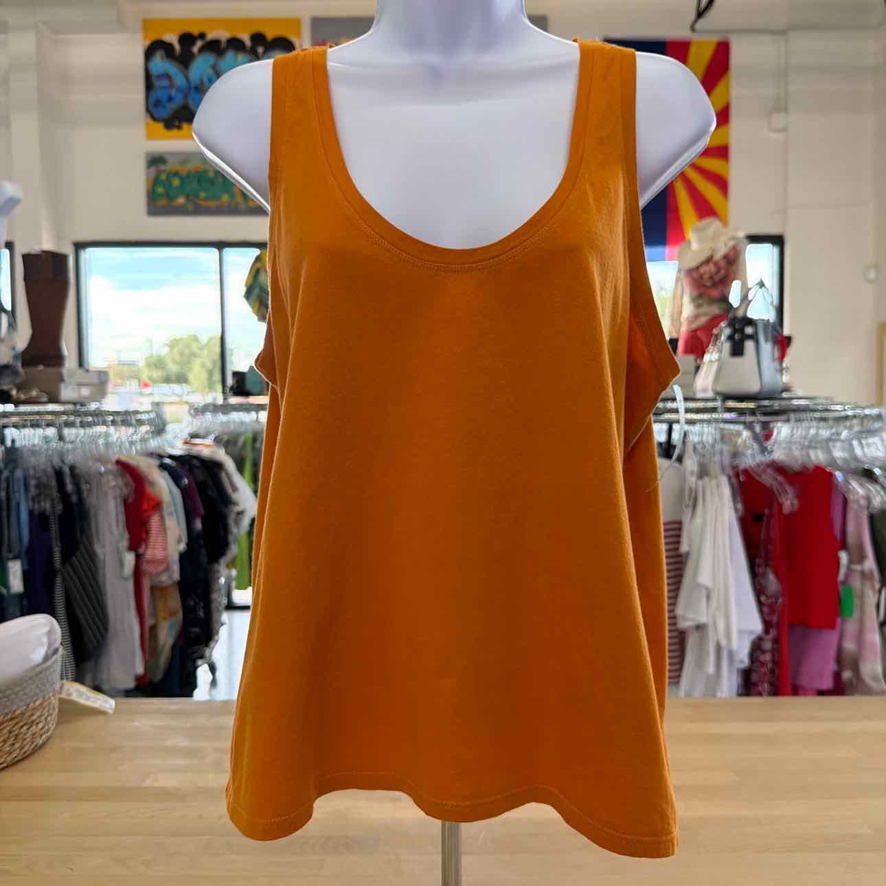 Express Size M Orange Preloved Tank