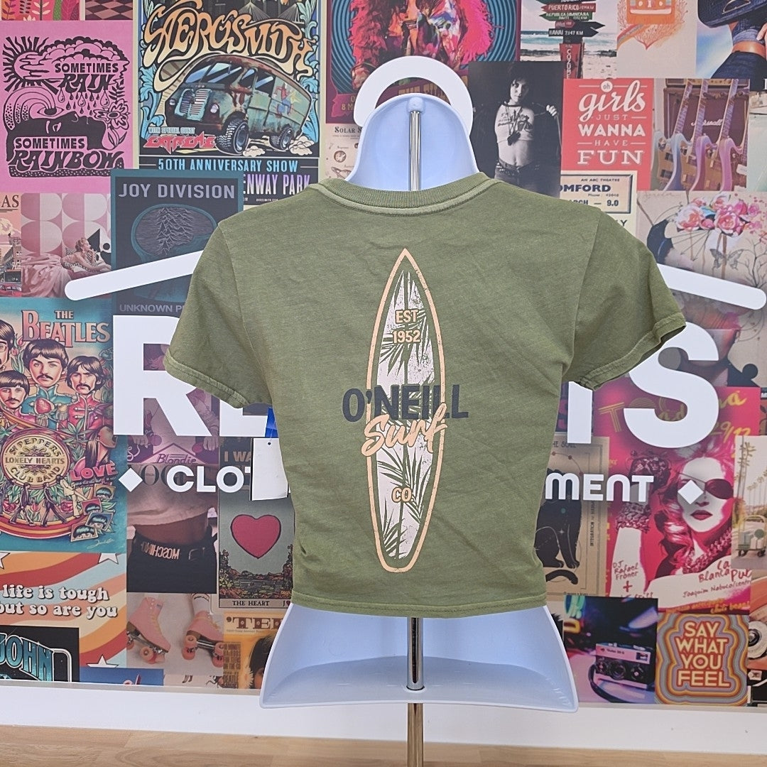O'Neil Size XS Thruster Graphic Print Cotton T-Shirt - Oil Green