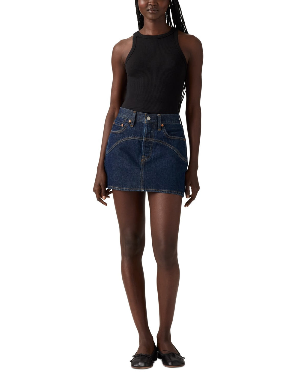 Levi's Size 34 Western Yoke Icon Denim Skirt - Shaded View