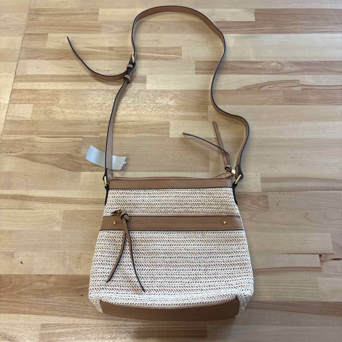Style Co Straw North South Crossbody Ba Natural
