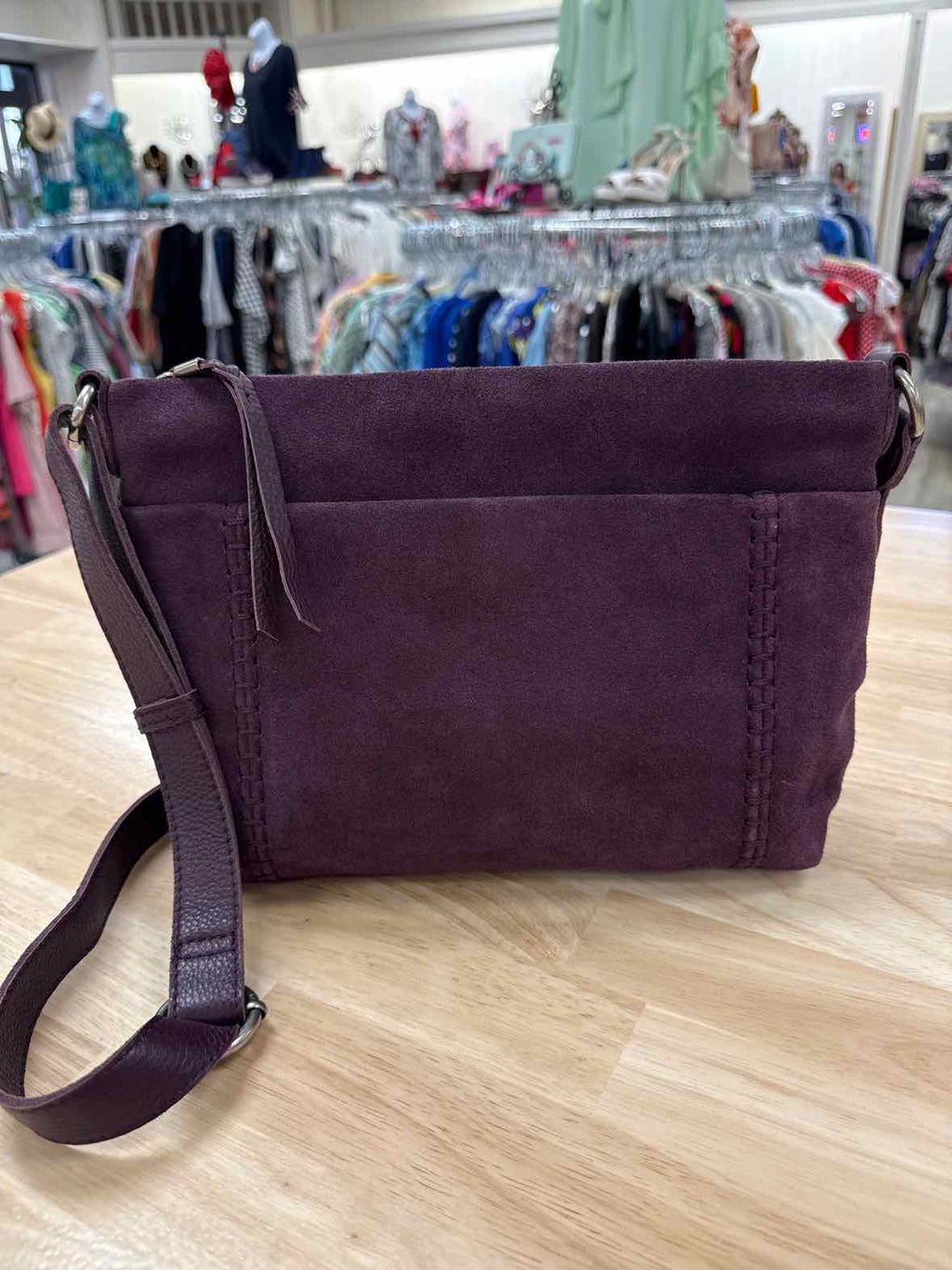 SAK Purple Melrose Leather Crossbody Preloved Handbag