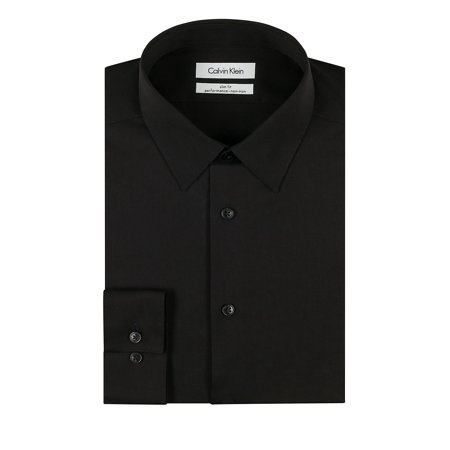 Calvin Klein Men S Slim Fit Non Iron Performance Herringbone Point Collar Dress
