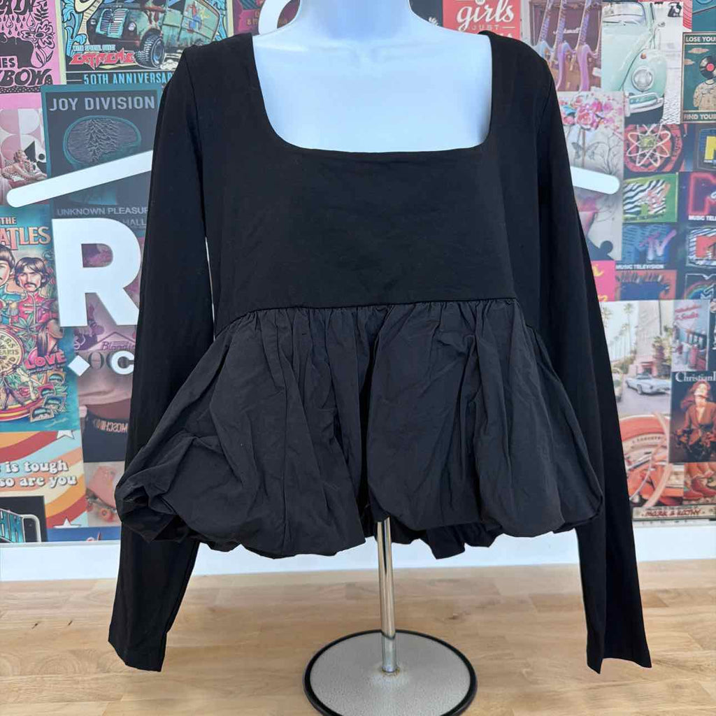 Steve Madden Size XL Avielle Top Black