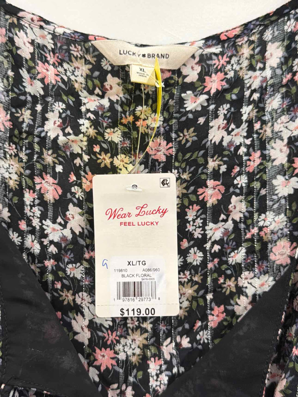 Lucky Brand Size XL Black Dress