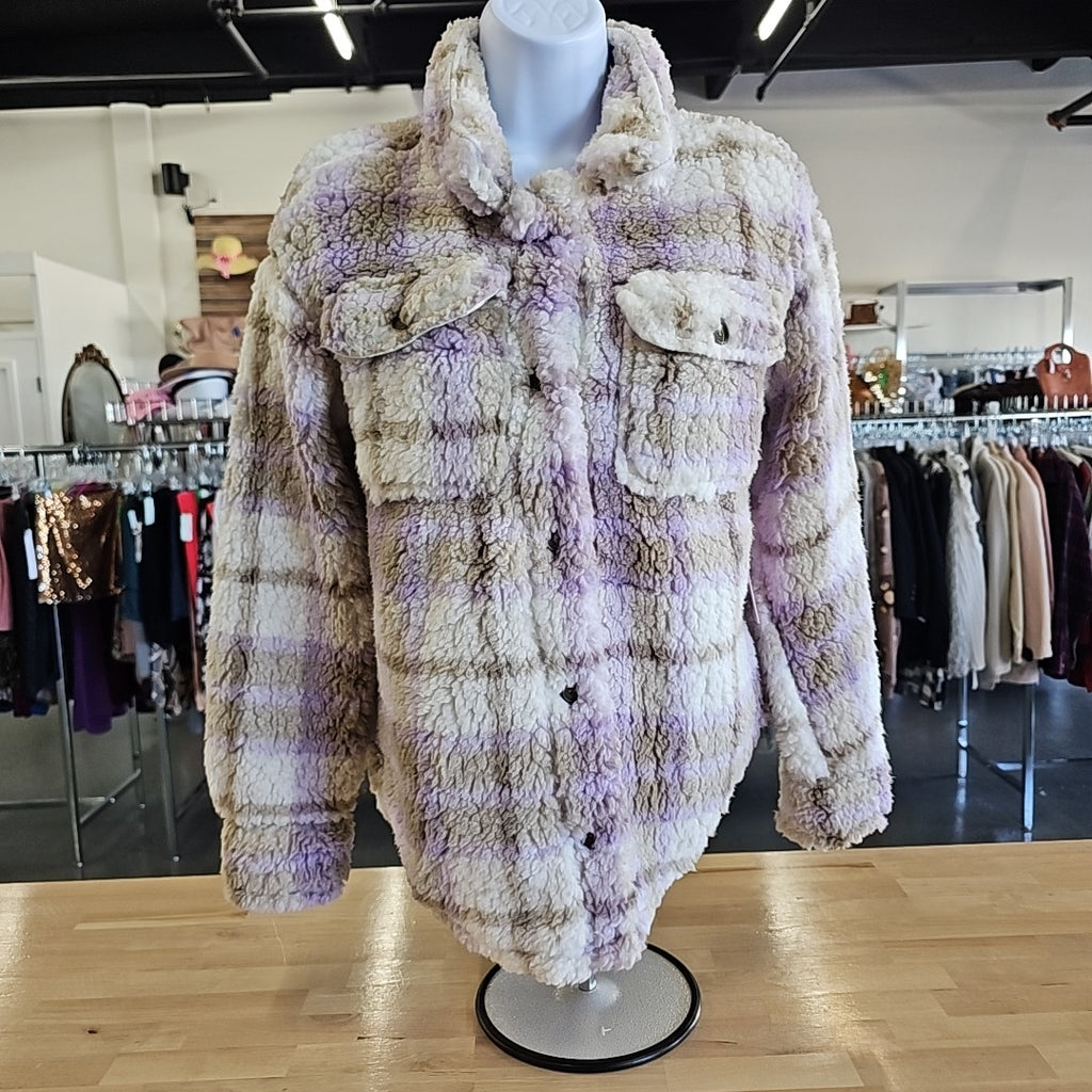 Fame Size XL Purple & Beige Coat