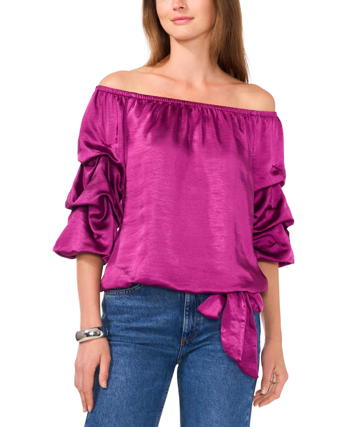 Vince Camuto Size M Purple New Blouse SS