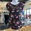 Bebe Size S Black & Mult Colors Preloved T-Shirt SS