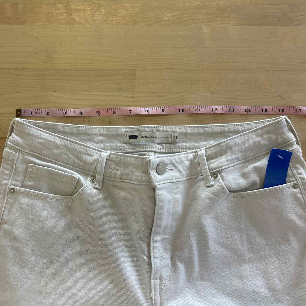 Levi's Size 16 Cream Preloved Jeans