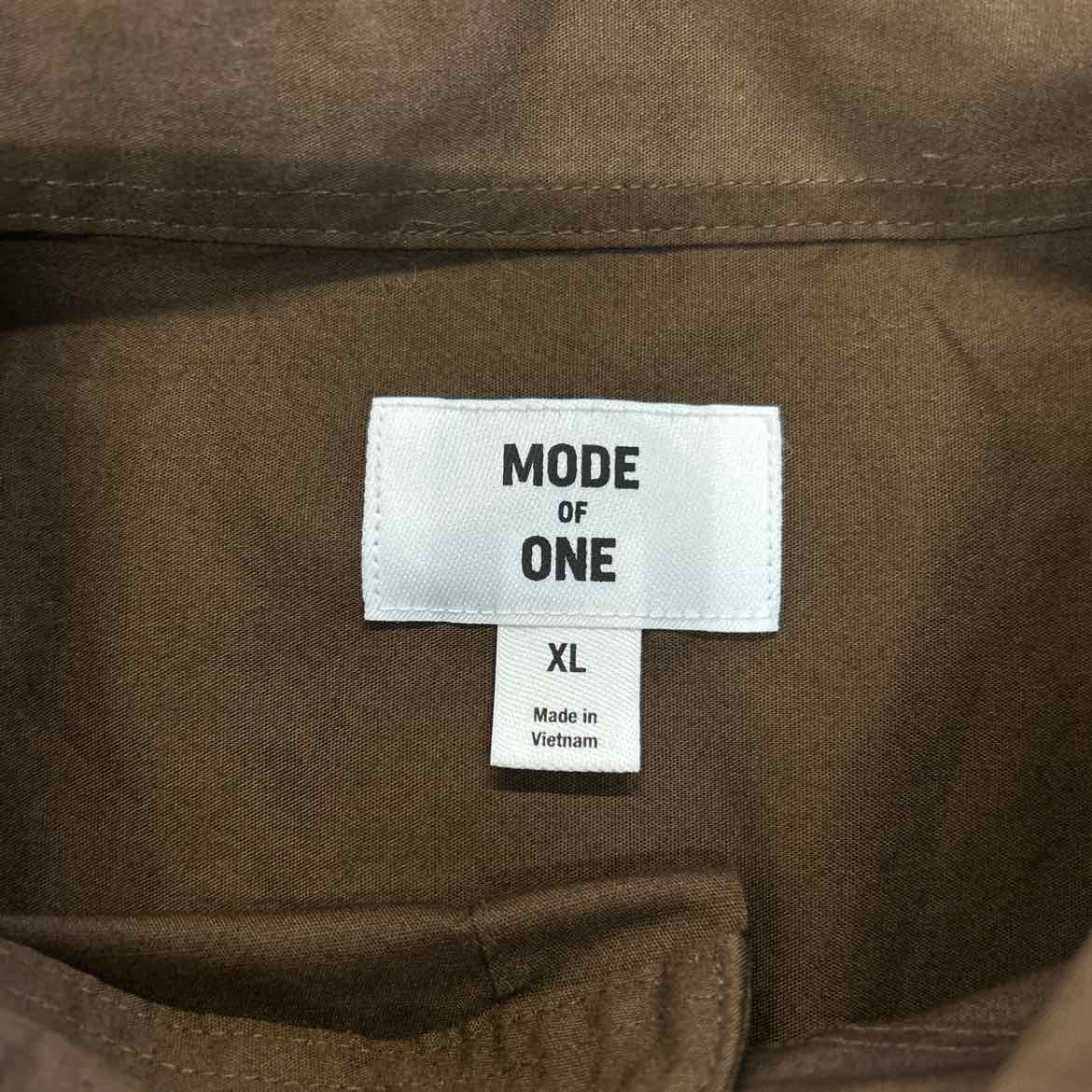 Mode of One Men's Long-Sleeve Button-Front Utility Shirt