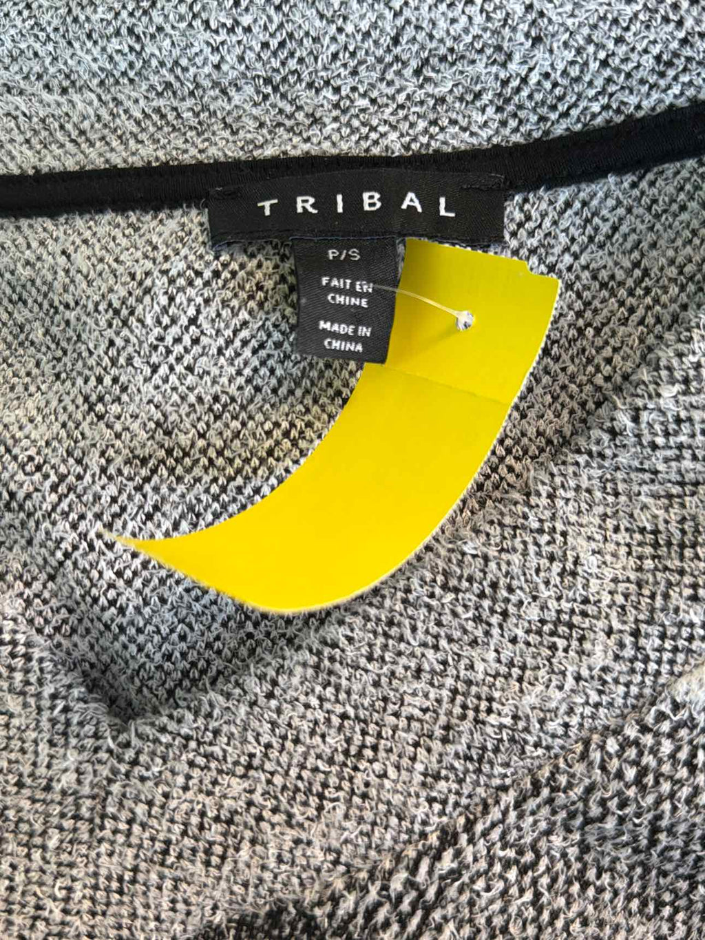 Tribal Size PS Gray Sweater