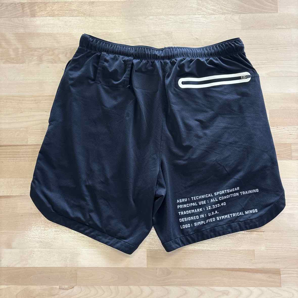 ASRV Size M Black MENS Athletic Shorts