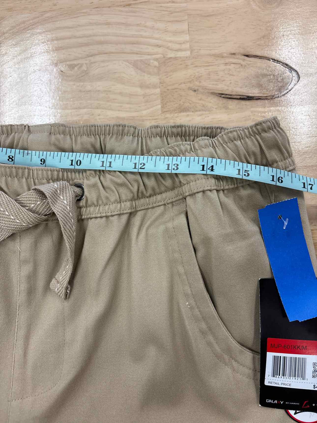 Galaxy Size M Basic Stretch Twill Joggers - Khaki