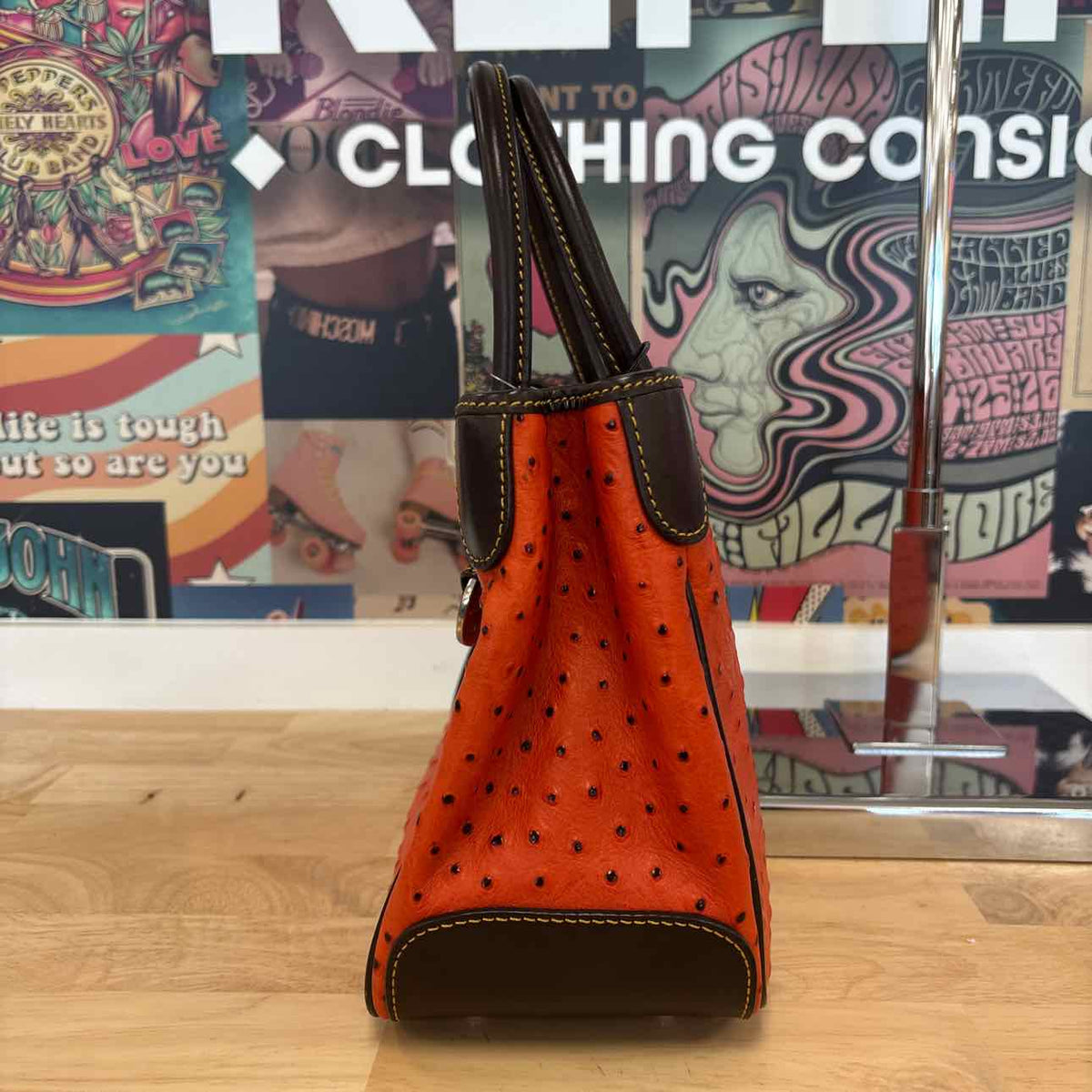 Dooney & Bourke Orange & Brown Purse