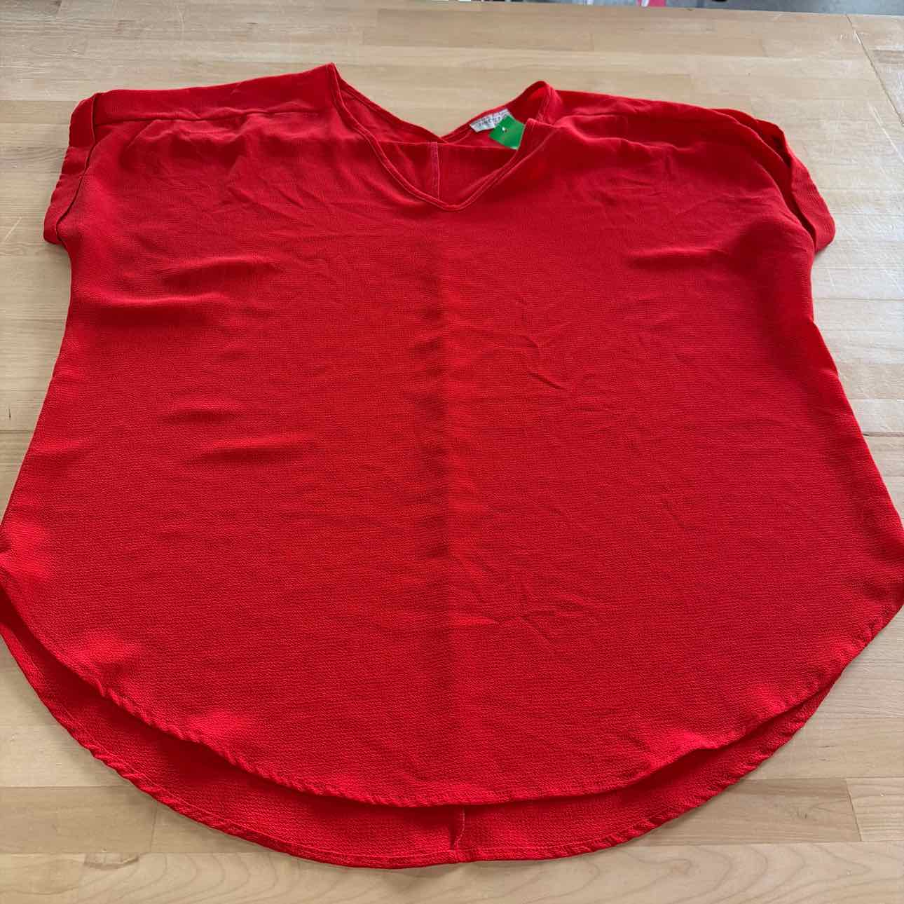 Janette Plus Size XL Red Preloved Blouse SS