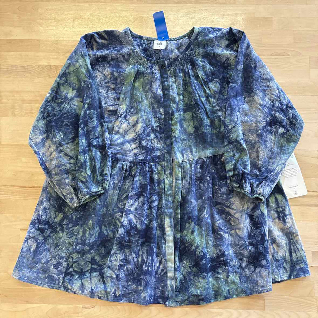 Cabi Size M Blue & Green Button Down Shirt