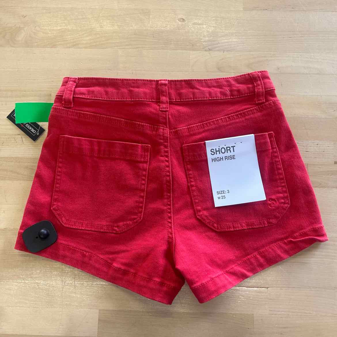 Indigo Rein Juniors' High-Rise Utility-Pocket Shorts - Candy Apple Red - 3