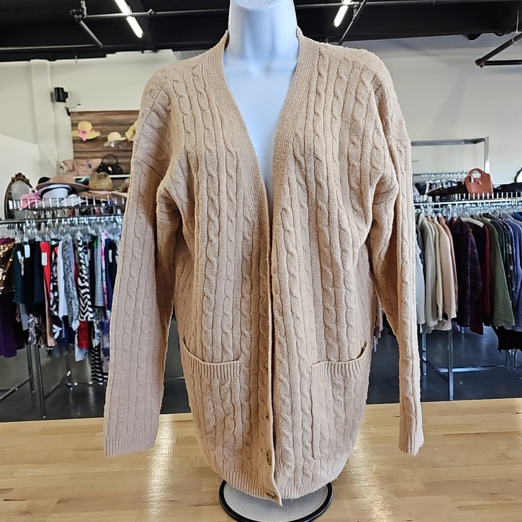 hippie rose Size M Tan Knit Cardigan