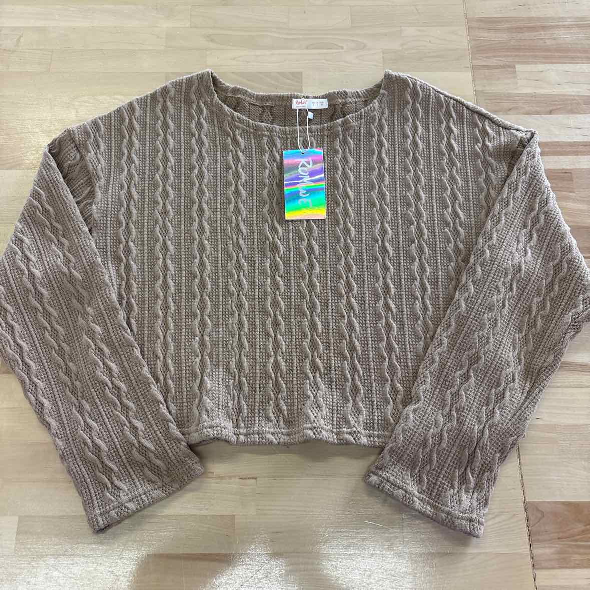 Romwe Size S Brown Knit Longsleeve
