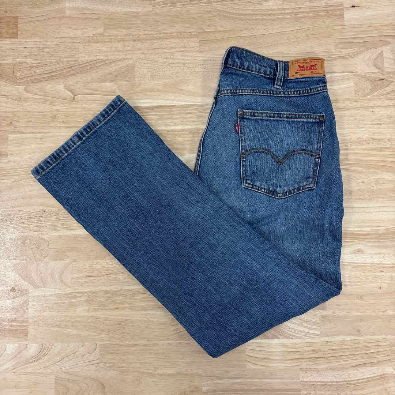 Levi's 537 Western Bootcut Jeans - Men's - 33X32 - Medium Wash / Throw the Lasso