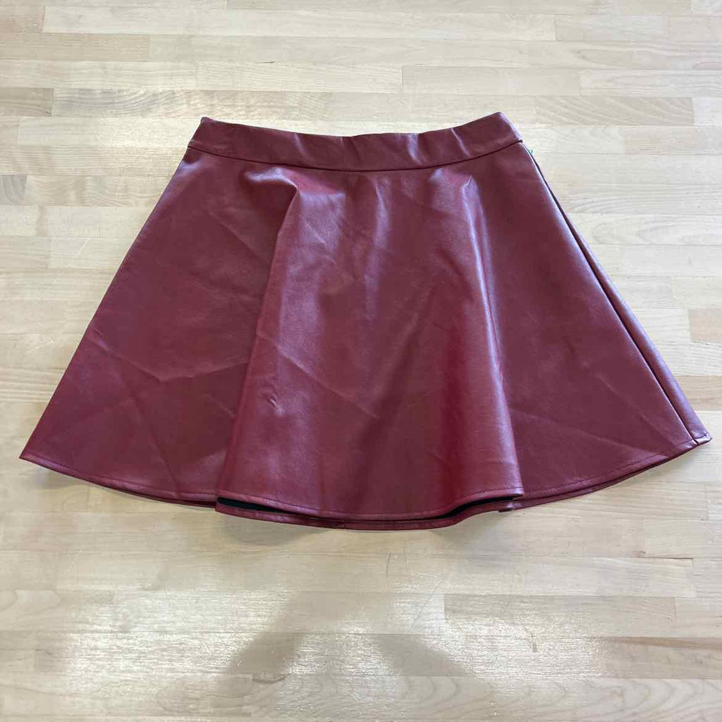 VICI Size M Red Leather Preloved Skirt