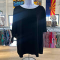 Susan Graver Size S Black Polyester Spandex Preloved Blouse SS