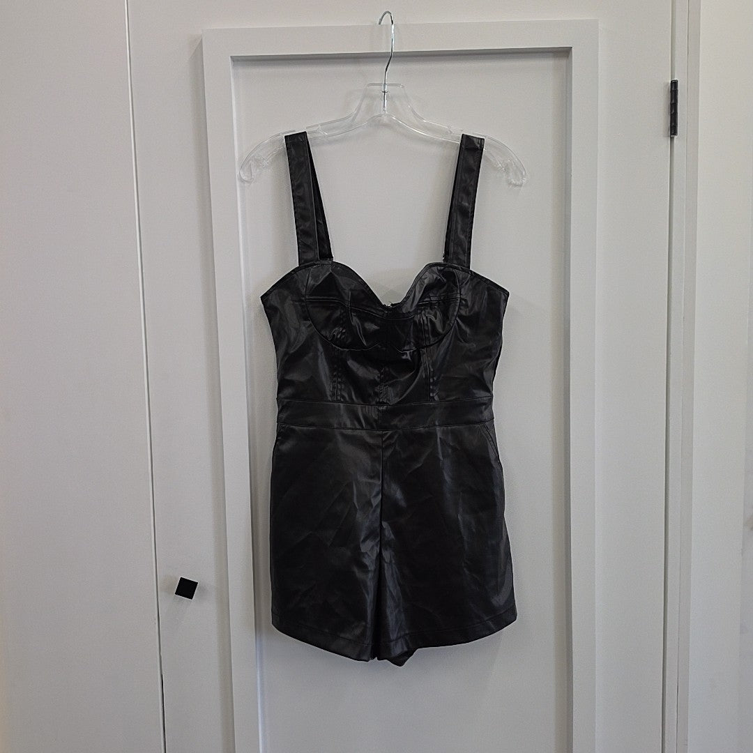 Summerhaus Size M Black Leather Preloved Dress