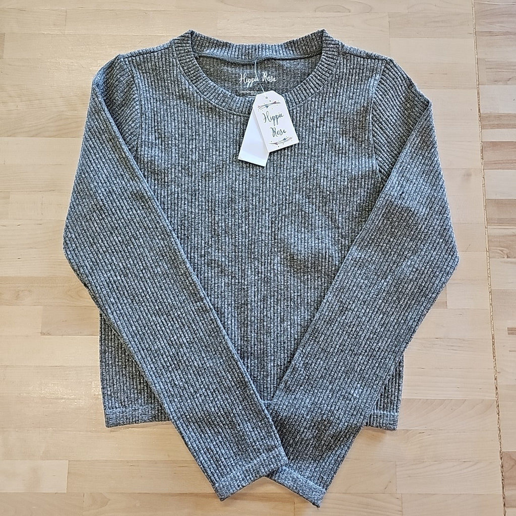 Hippie Rose Juniors' Seamless Ribbed Long Sleeve Top