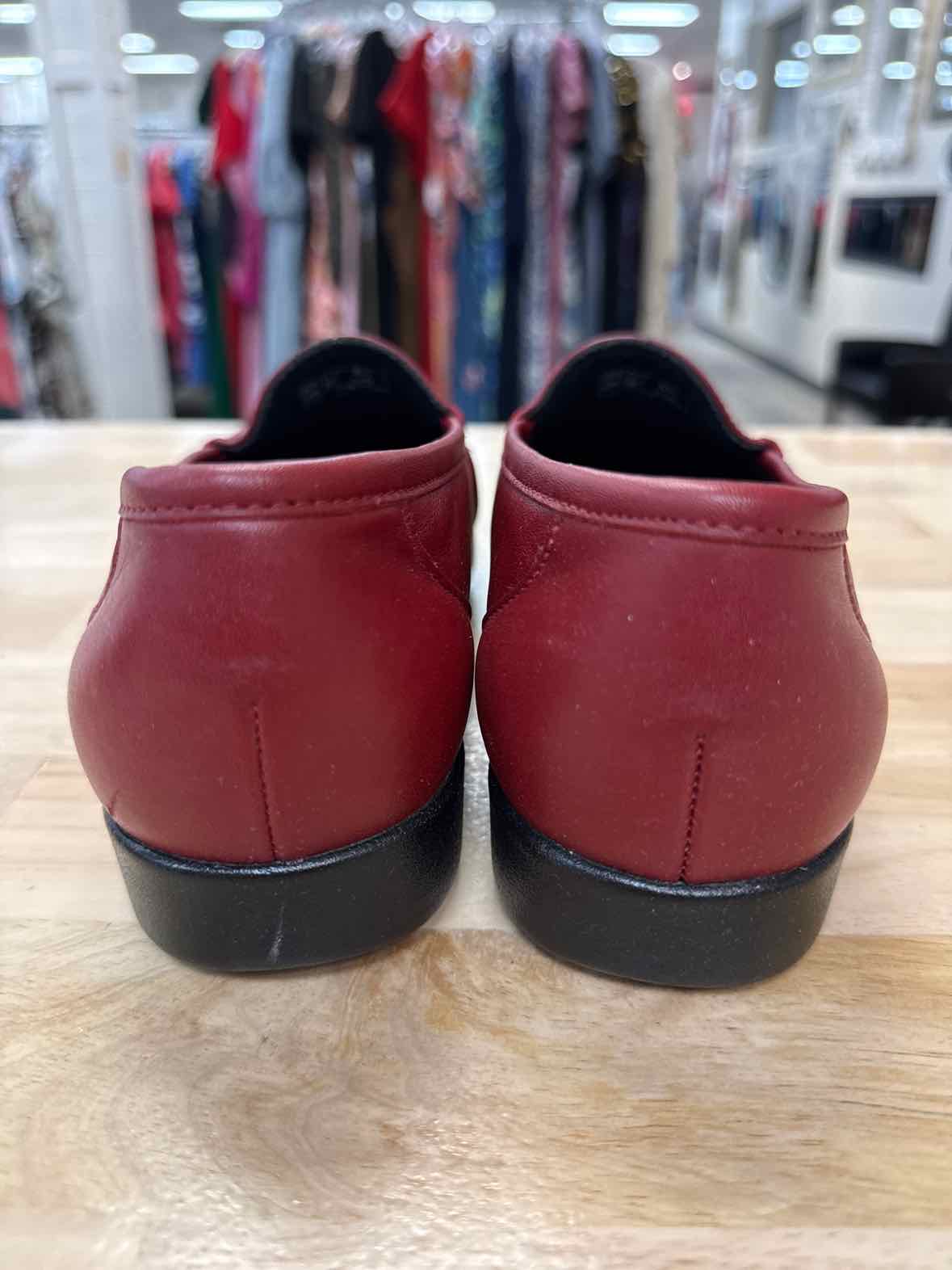 SAS Simplify Size 8.5 WW Red Leather NWOT Slip On