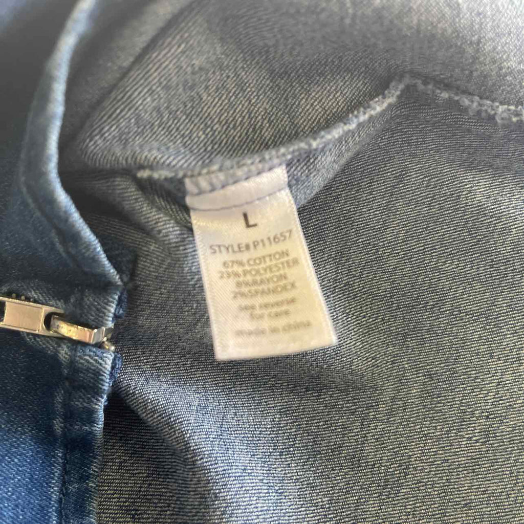 Active USA Size L Denim Preloved Romper