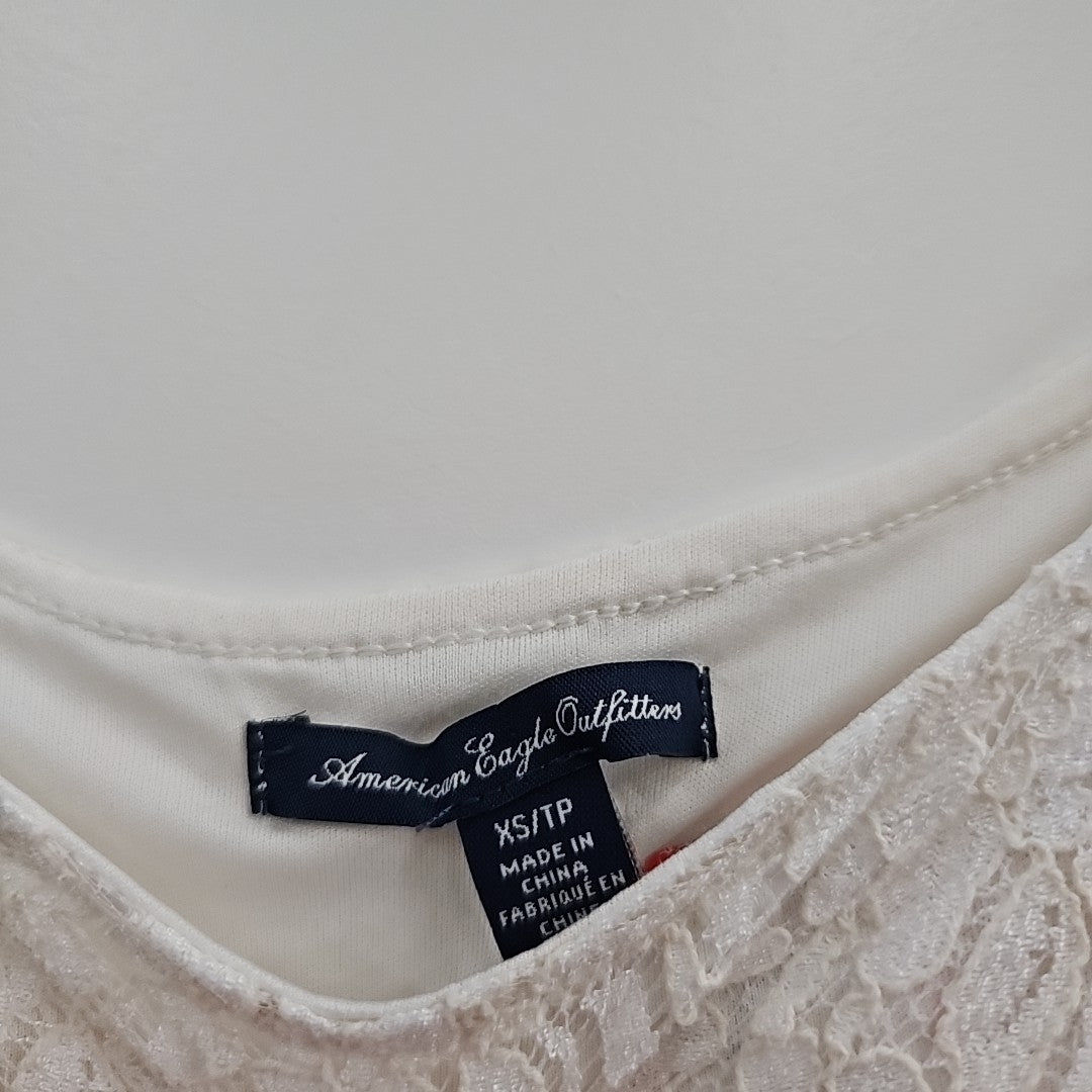 American Eagle Size XS White Lace Preloved Dress